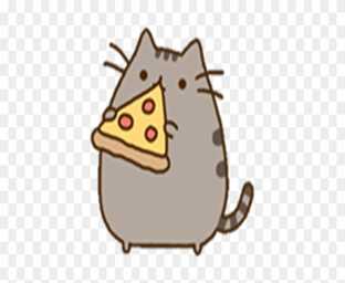 Cat eating Pizza